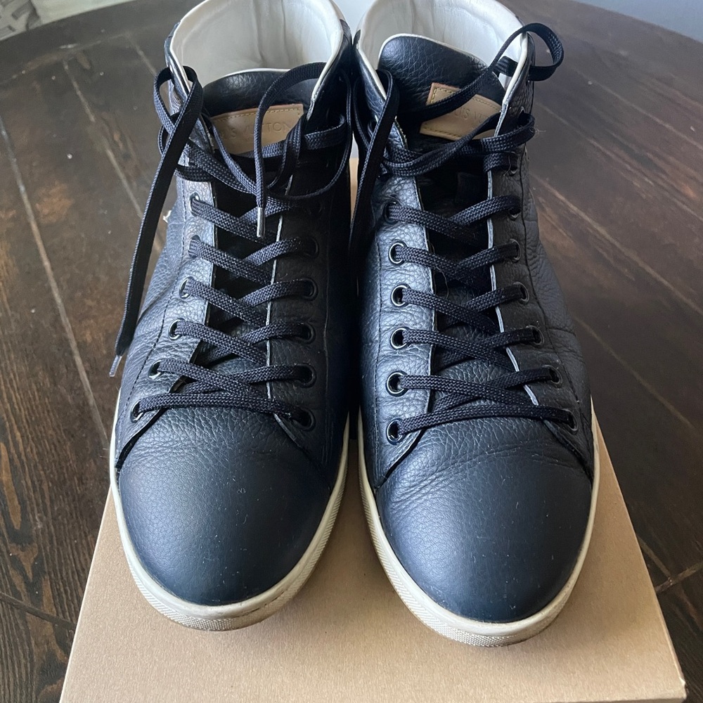 Louis Vuitton Men’s High Too Leather Sneakers..